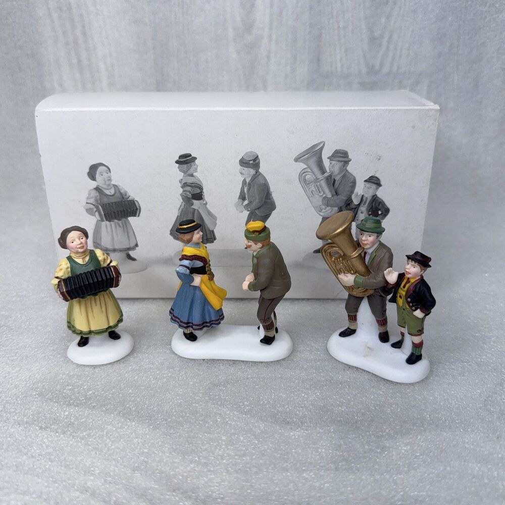 Department 56 Heritage Village Polka Fest Figurines 3 Pieces 5607-3 EUC